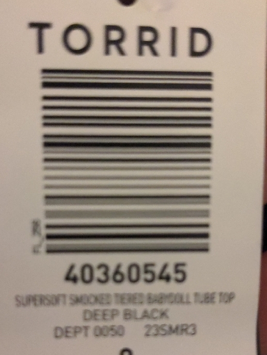 torrid Deep Black Smocked Tiered Tube Top - Picture 9 of 9